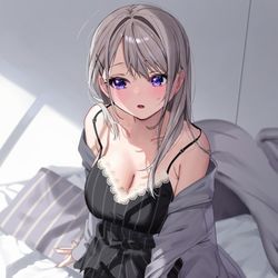 This is a pixiv picture whose title is 「お、おはよぅ…」.