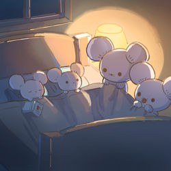 This is a pixiv picture whose title is 一家ネズミ.