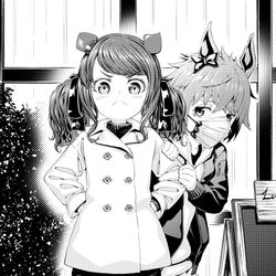 This is a pixiv picture whose title is トーセンジョーダンと気弱なあの子.