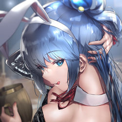 This is a pixiv picture whose title is アクアさまバニー.