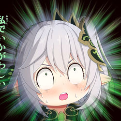 This is a pixiv picture whose title is 心を読み切った結果すっごい後悔した雑コラ ナヒーダちゃん.