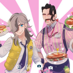 This is a pixiv picture whose title is 先生と生徒とサンドウィッチ.