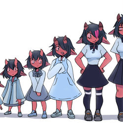 This is a pixiv picture whose title is growing Yana demon girl.