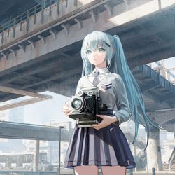 This is a pixiv picture whose title is Miku.