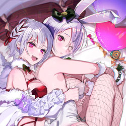 This is a pixiv picture whose title is サンタコスツインズ.