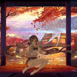 This is a pixiv picture whose title is Last breeze of autumn.