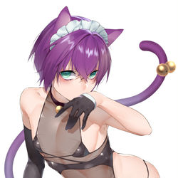 This is a pixiv picture whose title is ネコ耳メイド∠ん.