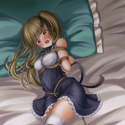 This is a pixiv picture whose title is 神琳さん緊縛.
