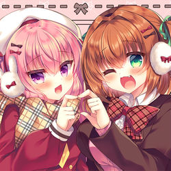 This is a pixiv picture whose title is なかよしはーと！.