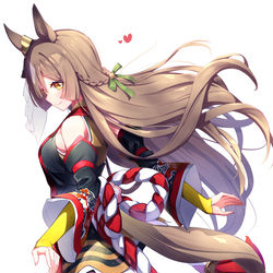 This is a pixiv picture whose title is キタちゃんの勝負服着てみました.