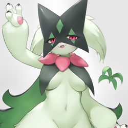 This is a pixiv picture whose title is マスカーニャ/Meowscarada.