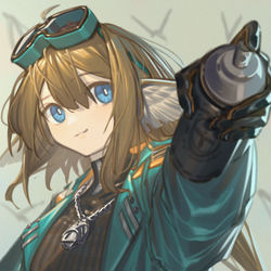 This is a pixiv picture whose title is 摸鱼.
