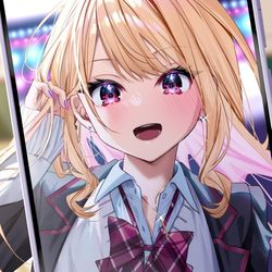 This is a pixiv picture whose title is 『好きぴと推し活マジしあわせ！』.
