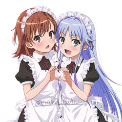 This is a pixiv picture whose title is みこインでメイドコス.