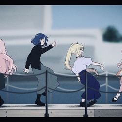 This is a pixiv picture whose title is ぼっち・ざ・ろっく！×君という花.