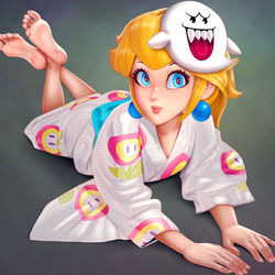 This is a pixiv picture whose title is Princess Peach.
