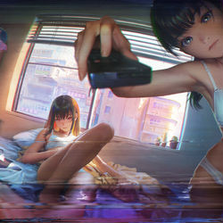 This is a pixiv picture whose title is アサとヨル.