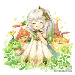 This is a pixiv picture whose title is Nahida with Aranara.