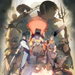This is a pixiv picture whose title is 英傑、星が如く.