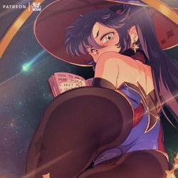 This is a pixiv picture whose title is [RETRO] Mona [GENSHIN IMPACT].