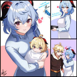 This is a pixiv picture whose title is Ganyu Family.