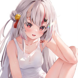 This is a pixiv picture whose title is 白スクだ余.