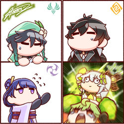 This is a pixiv picture whose title is The  Archons?? 🍷💸🍡💥     ⚖️.
