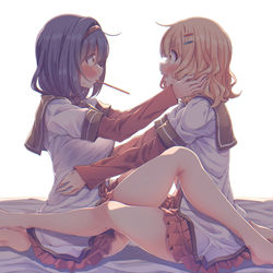 This is a pixiv picture whose title is ポッキーゲームとハロウィンの絵セット☆.