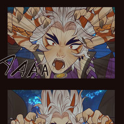 This is a pixiv picture whose title is the first meeting.