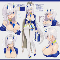 This is a pixiv picture whose title is 目隠れ角っ子.