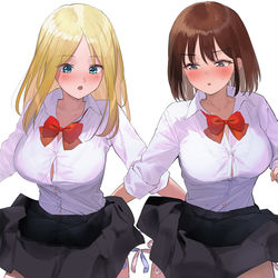 This is a pixiv picture whose title is 紐パン二人三脚のイラスト.
