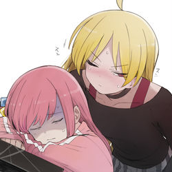 This is a pixiv picture whose title is ぼっちちゃんからしか得られない成分を吸収する店長さん.