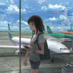 This is a pixiv picture whose title is 出発.