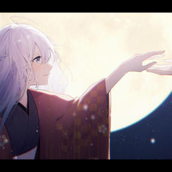 This is a pixiv picture whose title is 『星が綺麗ですね、それに──』.