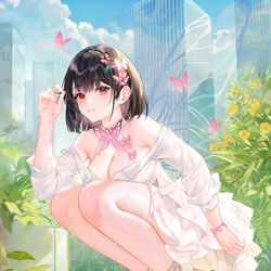 This is a pixiv picture whose title is 蝶.