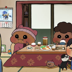 This is a pixiv picture whose title is レイスんちに泊まるライフラバンガ.