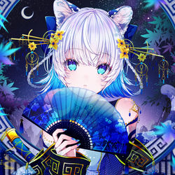 This is a pixiv picture whose title is 白虎の姫君.