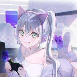 This is a pixiv picture whose title is 39.👾 ゲーマーな彼女.