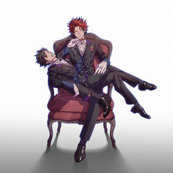 This is a pixiv picture whose title is 宝石商紅鉄.