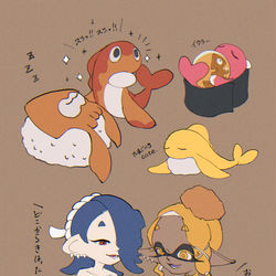 This is a pixiv picture whose title is シャリタツがスプラトゥーンの世界に来たようです。.