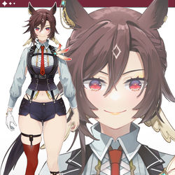This is a pixiv picture whose title is Vtuber 神馬きはやちゃん.