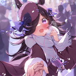 This is a pixiv picture whose title is ライスとデート！.