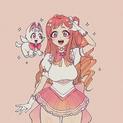 This is a pixiv picture whose title is 魔法少女にくる.