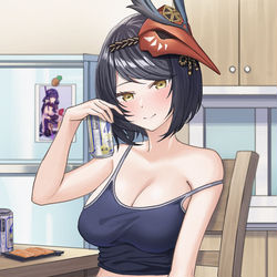This is a pixiv picture whose title is 「ラッキー旅人46」.