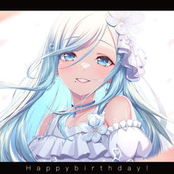 This is a pixiv picture whose title is Happybirthday雫さん.