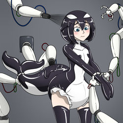 This is a pixiv picture whose title is Commission: Orca Suit.