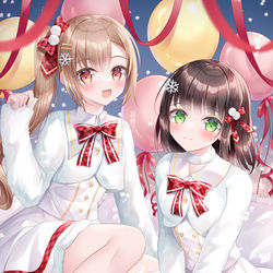 This is a pixiv picture whose title is ⛄️❄️🎁.