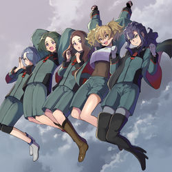 This is a pixiv picture whose title is シャディク隊ジャンプ！.