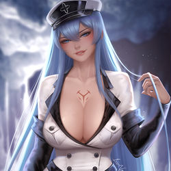 This is a pixiv picture whose title is Esdeath.