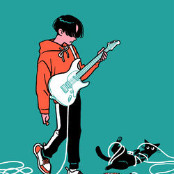 This is a pixiv picture whose title is 絡まる.